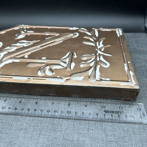 Ashland Rustic Letter "N" Monogram Initial Letter 12” Hanging Metal Wall Decor - Picture 5 of 10